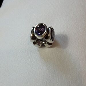 Pandora Oval lights purple CZ charm 925 ALE